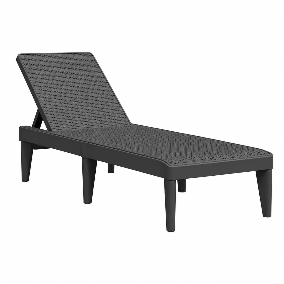 Lettino Prendisole Antracite con Schienale Regolabile 4 Posizioni per Esterni 186x60x29 cm
