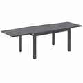 Outsunny Tavolo da Giardino Estensibile per 8-10 Persone, Telaio in Alluminio, 135-270x90x75cm, Colore Grigio