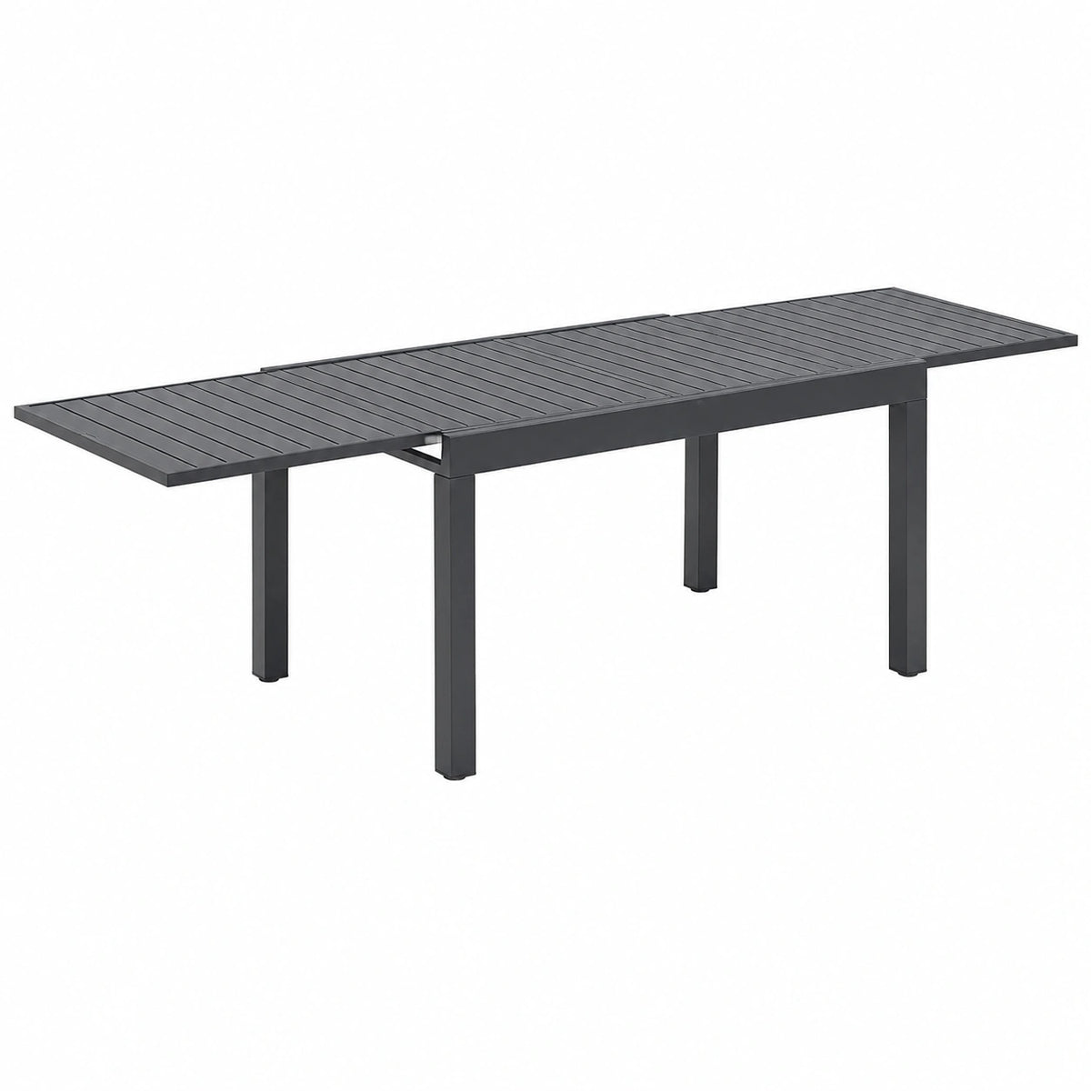 Outsunny Tavolo da Giardino Estensibile per 8-10 Persone, Telaio in Alluminio, 135-270x90x75cm, Colore Grigio